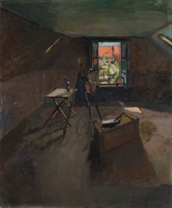 Estudio bajo el alero, c.1903 (óleo sobre lienzo)