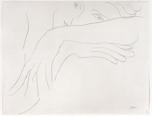 Estudio de un modelo apoyado en el respaldo de una silla de Henri Matisse