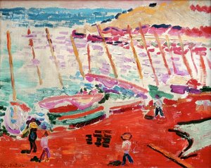 La playa roja, Collioure, verano de 1905 (óleo sobre lienzo) de Henri Matisse