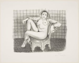 Joven hindú, sentado desnudo en una silla de Henri Matisse