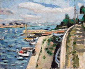 Vista de Antibes, c.1925 (óleo sobre lienzo)
