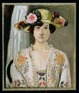 Mujer con sombrero, c.1920 (óleo sobre lienzo)