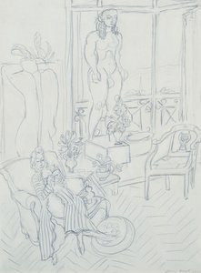 Mujer en un interior; Hotel Regina, Cimiez, Niza de Henri Matisse