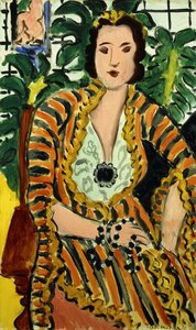 Mujer con una joya azul (Helene Galitzine con piedra preciosa) de Henri Matisse