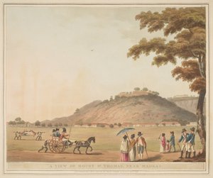 Vista del Monte Santo Tomás, cerca de Madrás, según James Hunter (m.1792) de Henri Merke