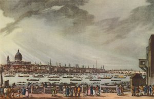 Procesión fúnebre de Lord Nelson por agua desde el Hospital de Greenwich hasta Whitehall, 9 de enero de 1806