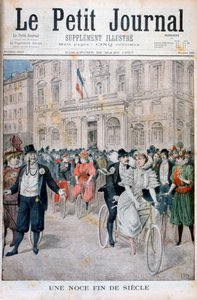 Una boda en bicicleta, Francia, 1897 de Henri Meyer