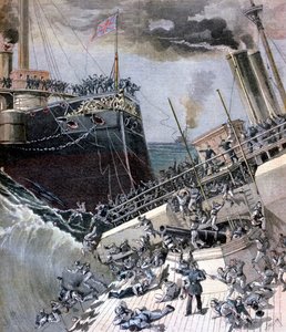 Un accidente a bordo del Victoria, 22 de junio de 1893 de Henri Meyer