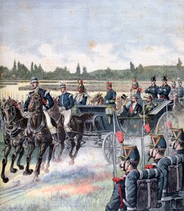 Llegada del presidente de la república, revista militar, 14 de julio de 1891