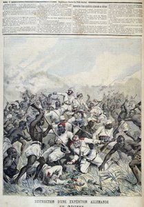 Destrucción de una expedición alemana a África - en “Le Petit Journal” del 03/10/1891 de Henri Meyer