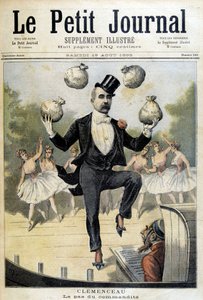 Georges Clemenceau haciendo malabares con las Libras Esterlinas - en “Le Petite Journal” del 19/08/1893