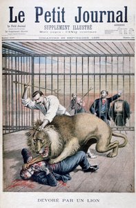 Ataque de león, 1895 de Henri Meyer