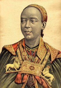 Retrato del impresor de Abisinia y Etiopía Taitou (Taytu Betul de Henri Meyer