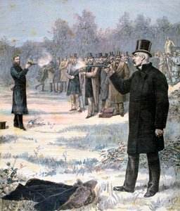 El duelo entre Paul Deroulede y Georges Clemenceau, 1893 de Henri Meyer