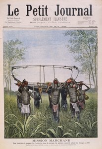 La misión Marchand viajando del Congo al Nilo, de Le Petit Journal, 28 de mayo de 1899 de Henri Meyer