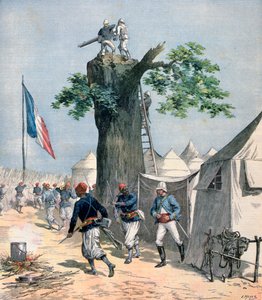 La defensa de Haut-Niger, Sudán francés, 1891 de Henri Meyer
