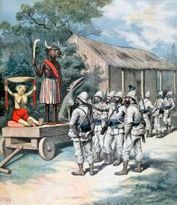 El ídolo de la guerra, Kana, Dahomey, África, 1892