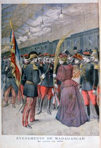El regreso del regimiento 200 de Madagascar, 1896