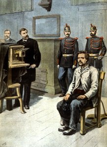el comienzo de la fotografía antropométrica, c.1895 (ilustración) de Henri Meyer