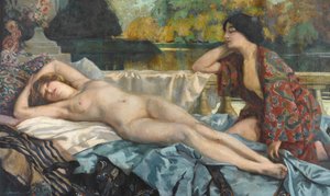 Reposo al borde del lago, 1912 de Henri Montassier