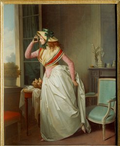 Mujer en el ojo. Pintura de Henri Nicolas van Gorp de Henri Nicolas van Gorp