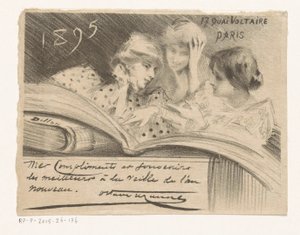 Saludo de Año Nuevo de Octave Uzanne para el año 1895 de Henri Patrice Dillon