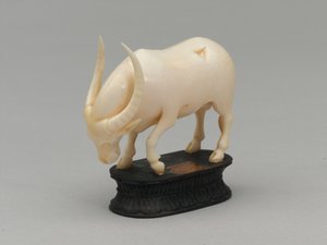 Alfil negro, pieza de ajedrez, India, circa 1820 de Henri Pille