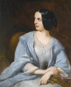 Retrato de la comediante rusa Vera Michurina Samoylova (1866-1948) - Pintura de Eugene Pluchart (1809-1880) 1845 de Henri Pluchart