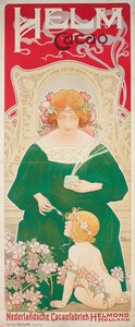 Helm Cacao - Oeuvre de Henri Privat Livemont (Privat-Livemont) (1861-1936) - 1899 - Colour lithograph - 154,5x66,5 - Museu Nacional d