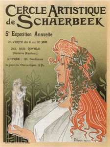 Club Artístico de Schaerbeek, 5ª exposición anual, 1897 de Henri Henri Antoine Théodore Livemont