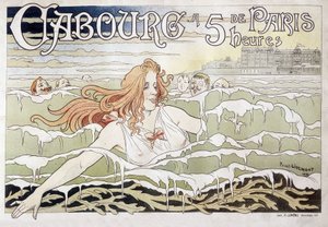 Cabourg a 5 h de París - Cartel publicitario por Privat Livemont de Henri Henri Antoine Théodore Livemont