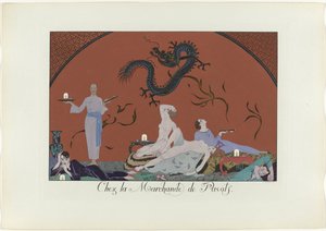 Le Bonheur du Jour o Les Graces à la Mode: Chez la Marchande de Pavots. (título en el objeto)
Le Bonheur du Jour o Les Graces à la Mode (título de la serie) de Henri Reidel