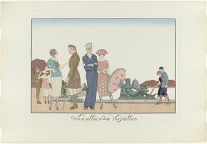 Los aliados en Versalles. (título en el objeto)
Le Bonheur du Jour o Les Graces à la Mode (título de la serie) de Henri Reidel