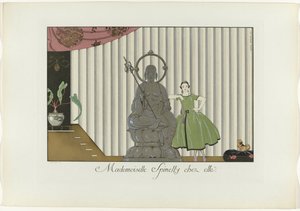 La señorita Spinelly en casa. (título en el objeto)
Le Bonheur du Jour o Les Graces à la Mode (título de la serie)
