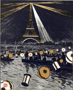 Fiestas en el Sena, 14 de julio (De Treinta y Seis Vistas de la Torre Eiffel)