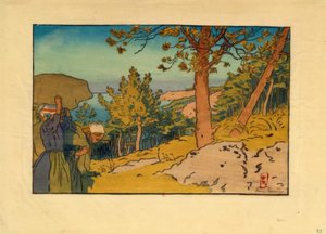 Bosque de pinos en Kermarie (Loguivy) de Henri Rivière