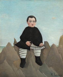 Niño en las rocas de Henri Rousseau
