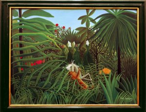 Caballo atacado por un jaguar de Henri Rousseau