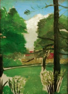 Esbozo, vista del parque Montsouris de Henri Rousseau