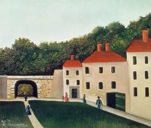 Paisaje con un arco y tres casas, 1907