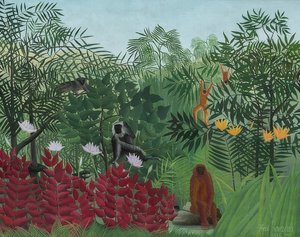 Selva tropical con monos. 1910