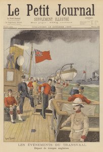 Tropas británicas embarcando hacia Sudáfrica