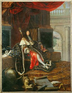 Luis XIV, protector de la Academia de Pintura y Escultura ... (escultura) de Henri Testelin