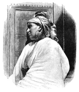 Una mujer árabe de Tánger, Marruecos, 1895 de Henri Thiriat