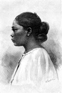 Mujer malaya, siglo XIX