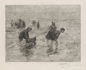 Niños junto al mar