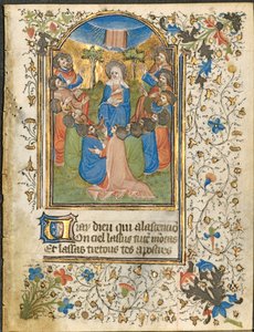 The Ascension: Leaf from a Book of Hours (4 of 6 Excised Leaves)