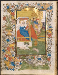 The Nativity: Leaf from a Book of Hours (3 of 6 Excised Leaves) de Henri d
