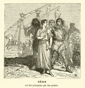Julio César tomado prisionero por piratas cilicios mientras cruzaba el mar Egeo, c75 a.C.
