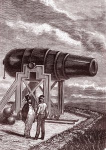 El cañón gigante Columbiad Rodmar de Henri de Montaut